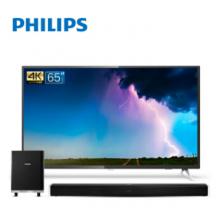 飞利浦（PHILIPS）电视音响套装二合一 65英寸人工智能2G+32G大内存电视65PUF7093/T3 +回音壁 CN-HTL2000/93 （漏）