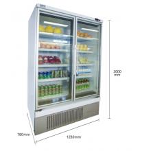 美菱（MELING）1.2米 立式冷冻商用双门冰柜 超市无霜风冷冷柜 水饺速冻雪柜MFDS-1.2CY76HR