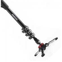 曼富图（Manfrotto）MVMXPROA4 XPRO PLUS 4节铝合金摄像独脚架带液压底座