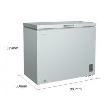 美菱(MELING) 206升 大容量冰柜 冷藏冷冻转换冷柜 一级能效 小型卧式 单温 BC/BD-206DTJ