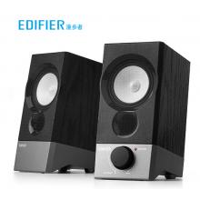 漫步者（EDIFIER）R19U 木质纯音2.0迷你桌面音响 电脑音箱 黑色