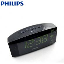 飞利浦（PHILIPS） AJ3400 时钟收音机 FM 大显示屏 双重闹钟 重复闹铃 定时关机 黑色