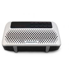 飞利浦(PHILIPS) SBM120 SLV 插卡音箱 便携小音响 FM收音机 音乐MP3外响播放器  银色