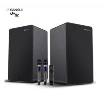 山水（SANSUI） H16 家庭ktv音响套装全套 卡拉ok音箱家用k歌 内置点歌机系统家用音箱设备 10英寸系统版