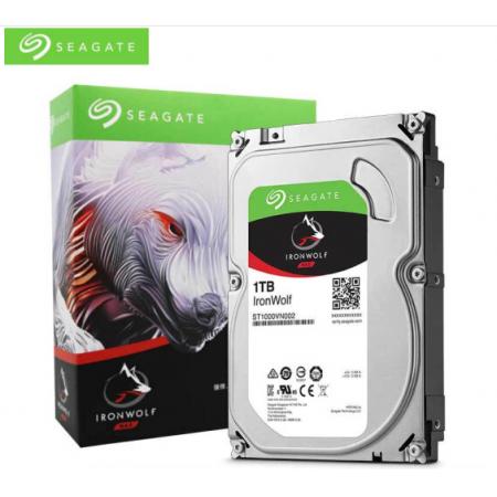 希捷(Seagate) NAS硬盘 1TB 64MB 5900转 PMR CMR垂直磁记录 网络存储 SATA 希捷酷狼IronWolf ST1000VN002