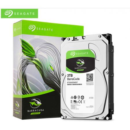 希捷(Seagate)3TB 256MB 5400RPM 台式机机械硬盘 SATA接口 希捷酷鱼BarraCuda系列(ST3000DM007)