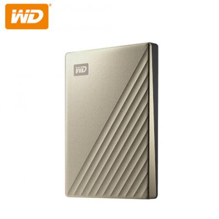 西部数据(WD)4TB Type-C移动硬盘My Passport Ultra2.5英寸 金色(密码保护 自动备份)WDBFTM0040BGD