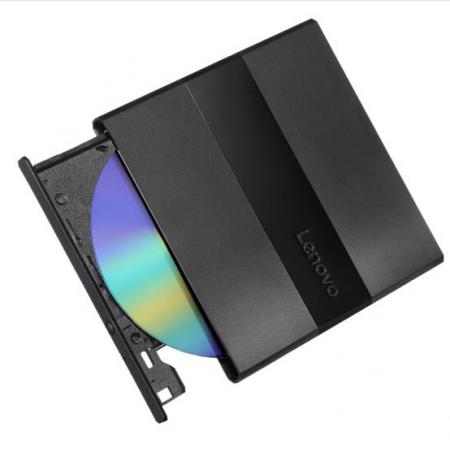 联想（Lenovo）8倍速 USB2.0 外置光驱 DVD刻录机 移动光驱 黑色(兼容Win7/8/10/XP/苹果MAC双系统/DB75-Plus