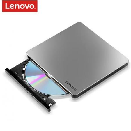 联想（Lenovo）8倍速 铝合金Type-C/USB外置光驱 外置DVD刻录机 移动光驱 Windows/MAC系统/DB85（银黑色）