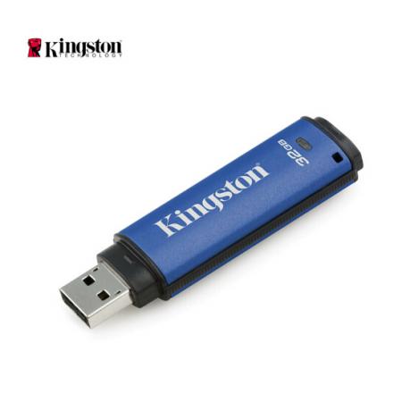 金士顿（Kingston）32G USB3.0 U盘 DTVP30 256位AES专业硬件金属加密 双重数据保护