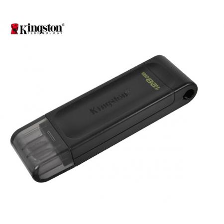 金士顿（Kingston）128GB USB3.2 Gen1 Type-C U盘 DT70 黑色