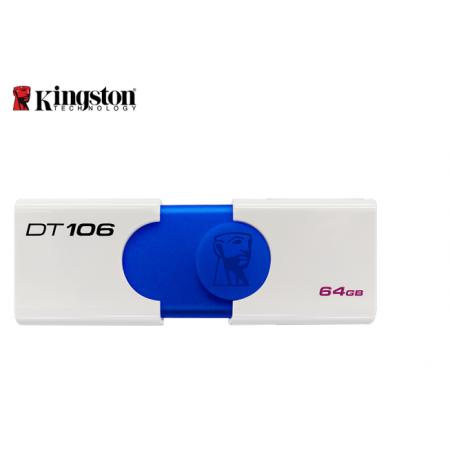 金士顿（Kingston）u盘 USB3.1 DT106系统投标车载高速U盘优盘 蓝白款 青春版 64G