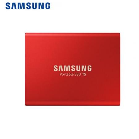  三星(SAMSUNG) 1TB Type-c USB3.1 移动硬盘 固态（PSSD）T5 金属红