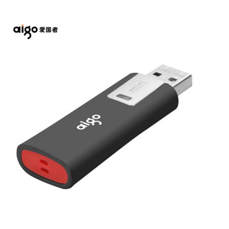 爱国者（aigo）32GB USB2.0 U盘 L8202写保护 黑色 防病毒入侵 防误删