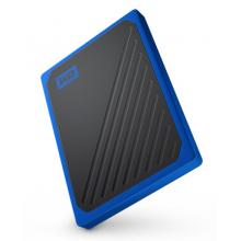 西部数据(WD)1TB USB3.0 移动硬盘 固态(PSSD)My Passport Go钴蓝色(坚固耐用 小巧便携)WDBMCG0010BBT