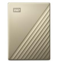 西部数据(WD)4TB Type-C移动硬盘My Passport Ultra2.5英寸 金色(密码保护 自动备份)WDBFTM0040BGD