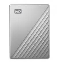 西部数据(WD)2TB Type-C移动硬盘My Passport Ultra2.5英寸 银色(密码保护 自动备份)WDBC3C0020BSL