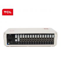 TCL电话交换机16外线120分机程控电话交换机 机架式语音分线器分机弹性编码来电显示语音导航