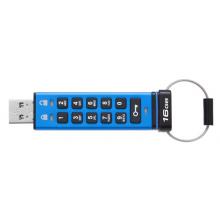 金士顿（Kingston）u盘 USB3.1 DT2000数字按键加密U盘自毁防复制防泄密优盘 256位AES硬件加密 16G