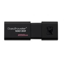 金士顿（Kingston）256GB USB3.0 U盘 DT100G3 读速130MB/s 黑色 滑盖设计 时尚便利