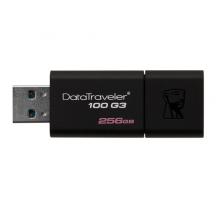 金士顿（Kingston）256GB USB3.0 U盘 DT100G3 读速130MB/s 黑色 滑盖设计 时尚便利