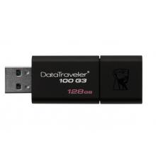 金士顿（Kingston）128GB USB3.0 U盘 DT100G3 读速130MB/s 黑色 滑盖设计 时尚便利