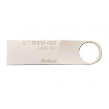 金士顿（Kingston）64GB USB3.0 U盘 DTSE9G2 银色 金属外壳 高速读写