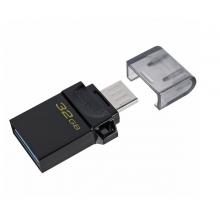 金士顿（Kingston）32GB OTG USB3.2 Gen1 U盘 DTDUO3G2 黑色 双接口设计 快速传输