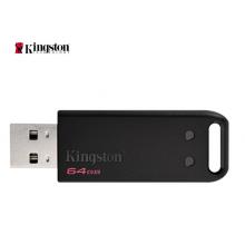 金士顿（Kingston）64GB USB2.0 U盘 DT20 黑色 极简设计