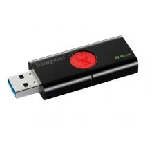 金士顿（Kingston）u盘 USB3.1 DT106系统投标车载高速U盘优盘 黑红款 精英版 64G