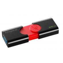 金士顿（Kingston）u盘 USB3.1 DT106系统投标车载高速U盘优盘 黑红款 精英版 64G