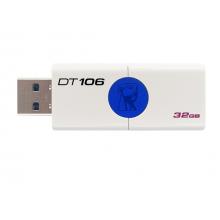 金士顿（Kingston）u盘 USB3.1 DT106系统投标车载高速U盘优盘 蓝白款 青春版 32G