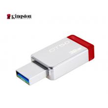 金士顿（Kingston）32GB USB3.1 U盘 DT50 红色 金属外壳 无盖设计