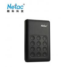 朗科 （Netac）USB3.0移动硬盘 K390安全系列2.5英寸 按键加密USB物理密码存储硬盘 黑色 1TB
