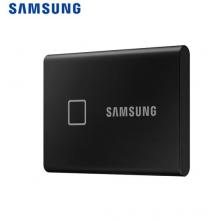 三星（SAMSUNG) 1TB Type-c移动硬盘 固态PSSD NVMe高速传输1050MB/秒 指纹识别 T7 Touch经典黑MU-PC1T0K