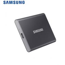 三星（SAMSUNG) 1TB Type-c移动硬盘 固态PSSD T7 超极速NVMe高速传输1050MB/秒 太空灰MU-PC1T0T