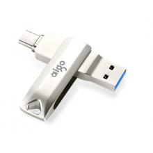 爱国者（aigo）128GB Type-C USB3.1 手机U盘 U351高速读写款 银色 双接口手机电脑用
