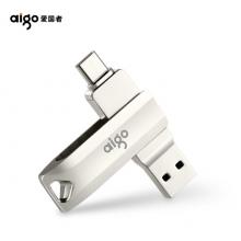 爱国者（aigo）32GB Type-C USB3.1 手机U盘 U351高速读写款 银色 双接口手机电脑用