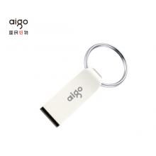 爱国者（aigo）64GB USB2.0 U盘 U268迷你款 银色 金属车载U盘