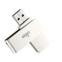 爱国者（aigo）128GB USB3.0 U盘 U330金属旋转系列 银色 快速传输 出色出众