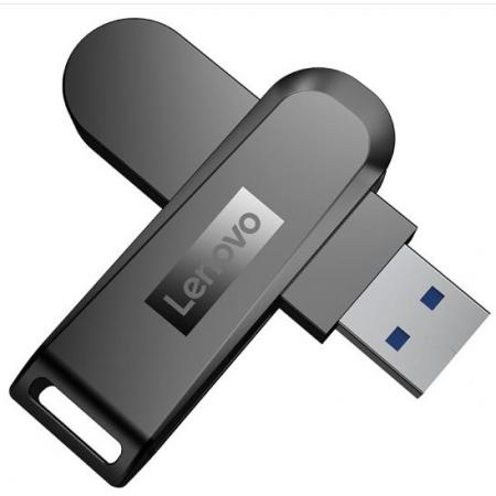 联想（Lenovo）64GB USB3.0（USB3.1 Gen1) U盘 X3 深空黑 全金属电脑车载高速优盘 360度旋转