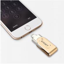 忆捷(EAGET) 128GB Lightning USB3.0 苹果U盘 i80苹果MFI认证指纹加密iphone/ipad轻松扩容