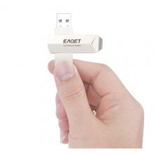 忆捷（EAGET）256GB USB3.0 U盘 F70高速全金属360度旋转大容量车载优盘珍珠镍色