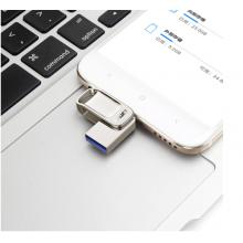 忆捷（EAGET）64GB Type-C USB3.1 手机U盘 CU31 高速全金属双接口 安卓手机电脑两用优盘 珍珠镍色