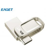 忆捷（EAGET）32GB Type-C USB3.1 手机U盘 CU31 高速全金属双接口 安卓手机电脑两用优盘 珍珠镍色