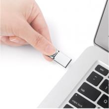 忆捷（EAGET）32GB USB2.0 金属U盘 U1迷你系列 亮银色 防水抗摔便携车载优盘