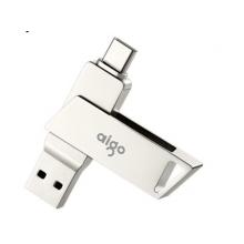爱国者（aigo）32GB Type-C USB3.0 手机U盘 U350 银色 双接口手机电脑用