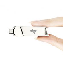 爱国者（aigo）32GB Micro USB USB3.0     手机U盘 U385银色    双接口手机电脑两用