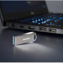 闪迪(SanDisk)256GB USB3.1 U盘CZ74酷奂银色 读速150MB/s 金属外壳 内含安全加密软件