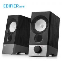 漫步者（EDIFIER）R19U 木质纯音2.0迷你桌面音响 电脑音箱 黑色